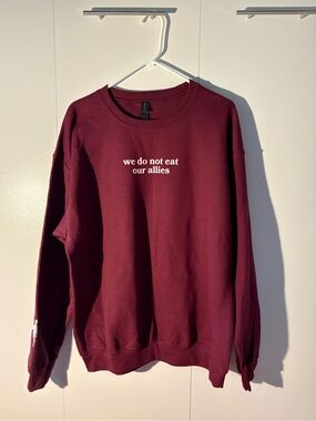 Maroon FOURTH WING Sweatshirt “We do not eat our allies”
